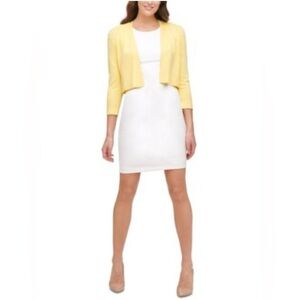 NWOT Yellow Cropped Cardigan …. 788